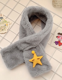 Fashion Starfish [gray] 6 Months-12 Years Old Fruit Strawberry Plush Padded Childrens Scarf