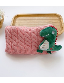 Fashion [pink] 6 Months-10 Years Old Dinosaur Thick Knitted Wool Scarf