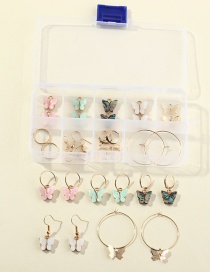 Fashion Suit Butterfly Acrylic Alloy Geometric Earrings