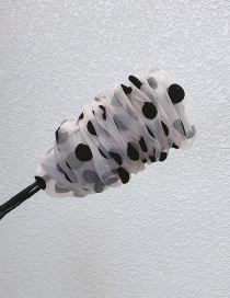 Fashion Pink Polka Dot Printing Net Yarn Ball Head Hair Artifact