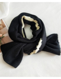Fashion A Ray Of Darkness Striped Knitted Wool Scarf