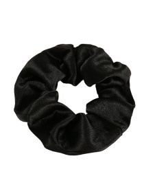 Fashion Black Pure Color High Elastic Large Intestine Loop Hair Rope
