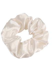 Fashion White Pure Color High Elastic Large Intestine Loop Hair Rope