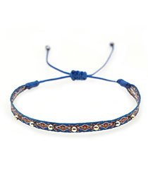 Fashion Mixing 5 Handmade Webbing Geometric Bracelet With Gold Beads