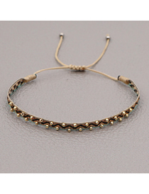 Fashion Mixing 8 Handmade Webbing Geometric Bracelet With Gold Beads