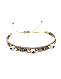Fashion Mixing 10 Handmade Webbing Geometric Bracelet With Gold Beads