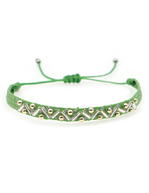 Fashion Melange 18 Handmade Webbing Geometric Bracelet With Gold Beads
