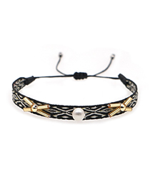 Fashion Mixing 20 Handmade Webbing Geometric Bracelet With Gold Beads
