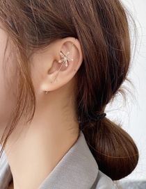 Fashion Five-leaf Flower Micro-inlaid Zircon Geometric Copper Pierced Earrings
