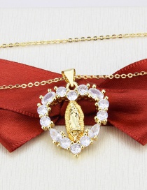 Fashion Gilded Diamond Virgin Love Necklace