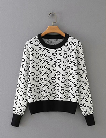 Fashion Black Round Neck Long Sleeve Pullover