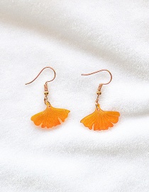 Fashion Ginkgo Biloba Ginkgo Maple Leaf Resin Alloy Earrings