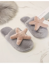 Fashion Baotou Starfish Grey Starfish Doll Flat Baotou Slippers