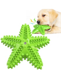 Fashion Green Starfish Shape Sounding Dog Toothbrush