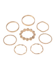 Fashion Golden 8-piece Alloy Geometric Ring