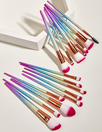 Fashion Color Mixing 16-frosted Makeup Brushes