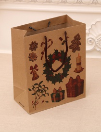 Fashion Medium [26*10*32cm] No. 2 Christmas Hand Kraft Paper Bag