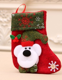 Fashion Snowflake Socks (bear Style) Christmas Old Man Snowman Bear Christmas Stocking