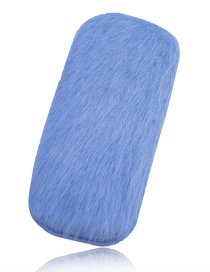 Fashion Blue Rectangle Plush Rabbit-like Geometric Alloy Hairpin