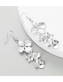 Fashion Silver Flower Tassel Alloy Plating Earrings