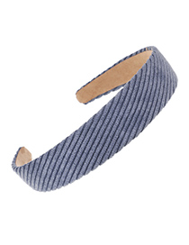 Fashion Haze Blue Corduroy Striped Headband