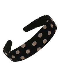Fashion Black Fabric Polka Dot Headband