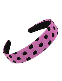 Fashion Purple Fabric Polka Dot Headband