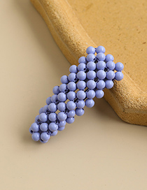 Fashion Purple Alloy Resin Beads Triangle Hairpin