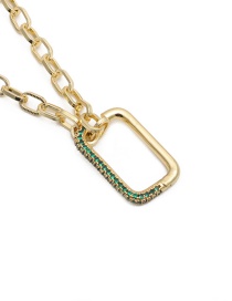 Fashion 60mm Chain+g Gold-plated Copper Necklace With Micro-inlaid Zircons