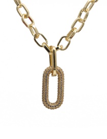 Fashion 60mm Chain + Accessories A Gold-plated Copper Necklace With Zircon