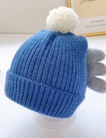 Fashion Blue Wings 0-6 Years Old One Size Ball Wool Knitted Childrens Wing Hat