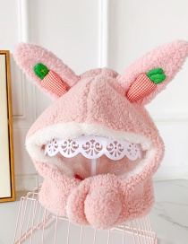 Fashion Pink Carrot 2-6 Years Old One Size Stuffed Carrot Animal Ears Childrens Hat