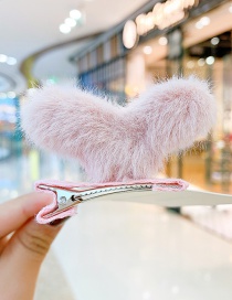 Fashion Light Pink Grass [hairpin] Small Grass Plush Alloy Childrens Hairpin