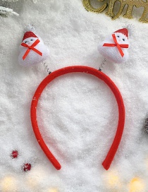 Fashion Orange Cute Little Snowman Christmas Antlers Santa Hair Ball Fabric Childrens Headband