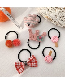 Fashion Xiaoyu【6-piece Hair Rope Set】 Animal Fruit Smiley Love Geometric Baby Hairpin Hair Rope