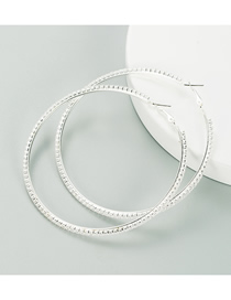 Fashion Silver-medium Diamond Round Alloy Earrings