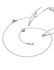 Fashion Silver Peach Heart Butterfly Handmade Non-slip Glasses Chain