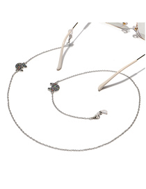 Fashion Silver Bead Flower Handmade Non-slip Glasses Chain