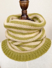 Fashion Light Yellow Stripes [green] Reference Age 1-10 Years Old Polka Dot Lattice Thick Knitted Wool Scarf