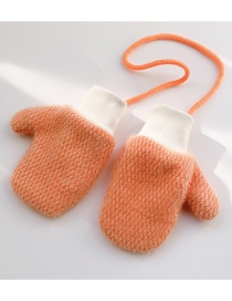 Fashion Plaid Orange Recommended 2-10 Years Old Small Size Recommended 1-4 Years Old Plush Checkered Plush Baby Gloves