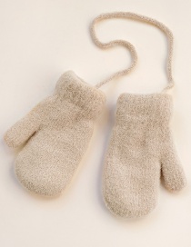 Fashion Small [beige] 2-10 Years Old Recommended Small 1-4 Years Old Recommended Plush Checkered Plush Baby Gloves