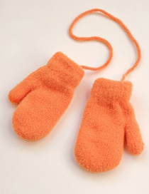 Fashion Small [orange] 2-10 Years Old Recommended 1-4 Years Old Recommended Plush Checkered Plush Baby Gloves