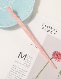 Fashion Pink Marble Acetate Sheet Pin Insert Hairpin