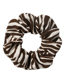 Fashion Zebra Hair Tie-coffee Polka Dot Leopard Print Large Intestine Hair Rope
