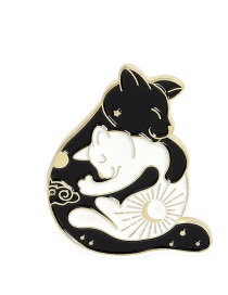 Fashion Cat Gossip Illustration Fox Animal Goldfish Rabbit Dripping Oil Brooch
