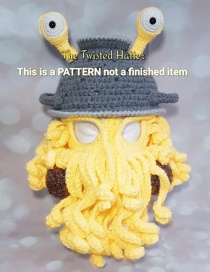 Fashion Yellow Octopus Mask Woolen Knitted Octopus Mask With Octopus Cap