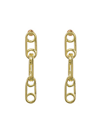 Fashion Golden Alloy Chain Earrings