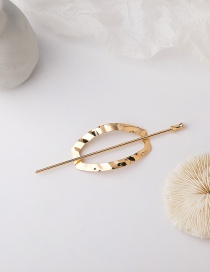 Fashion Oval (gold Color) Geometric Metal Hollow Arc Hairpin