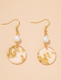 Fashion Pearl Ear Hook Perkin Acrylic Resin Pearl Geometric Earrings