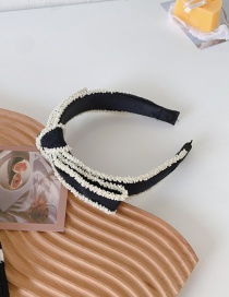 Fashion Bow White Bow-knot Wide-brimmed Pearl Headband
